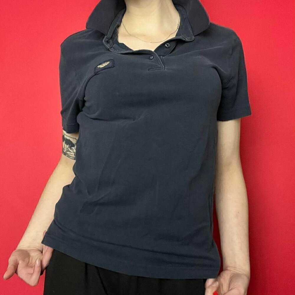 Armani jeans / Dark blue collared work shirt